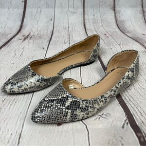 A NEW DAY snakeskin print point toe flats shoes NEW, size 7.5